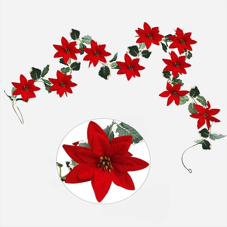 Poinsettia garland