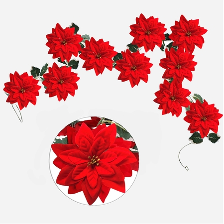 Poinsettia garland